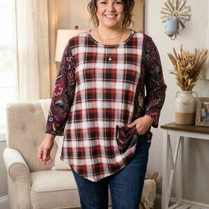 Westbound Woman Long Sleeve Top, Size 2X